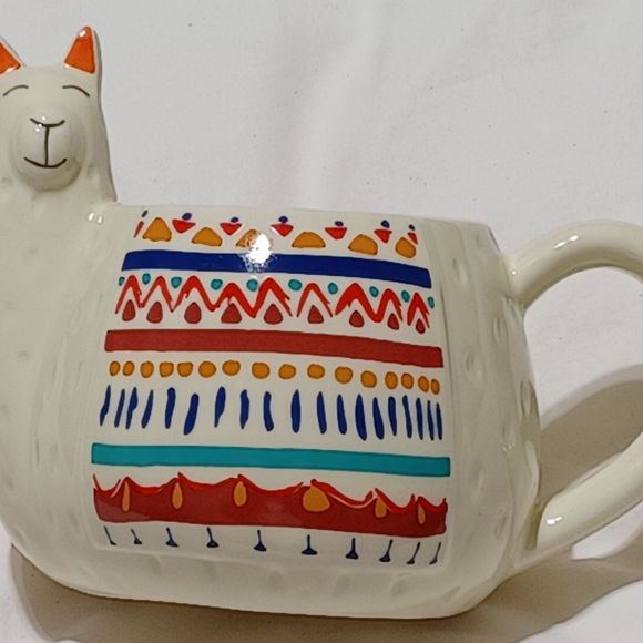Large Whimsical Llama Ceramic Mug / Planter - Picture 11 of 12